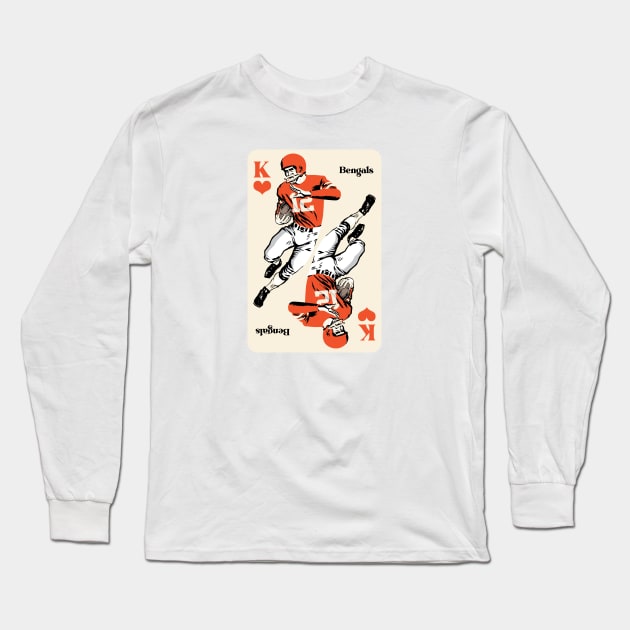 Cincinnati Bengals King of Hearts Long Sleeve T-Shirt by Rad Love